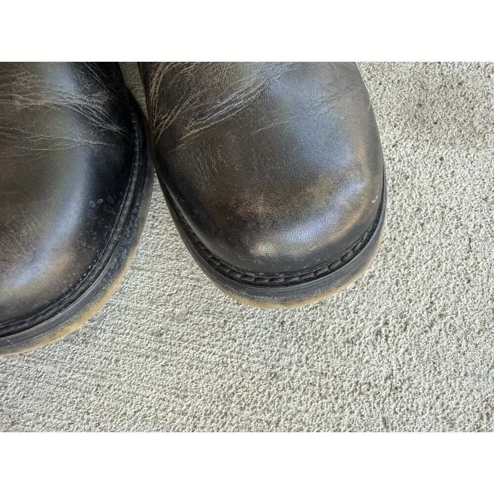 bed stu black leather boots size 10.5